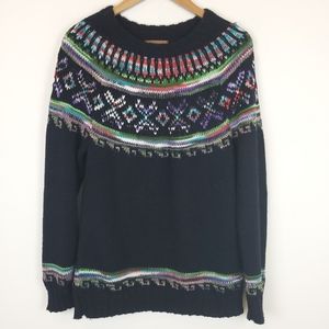 Alpaca Connection Fair Isle Knit Crewneck Sweater